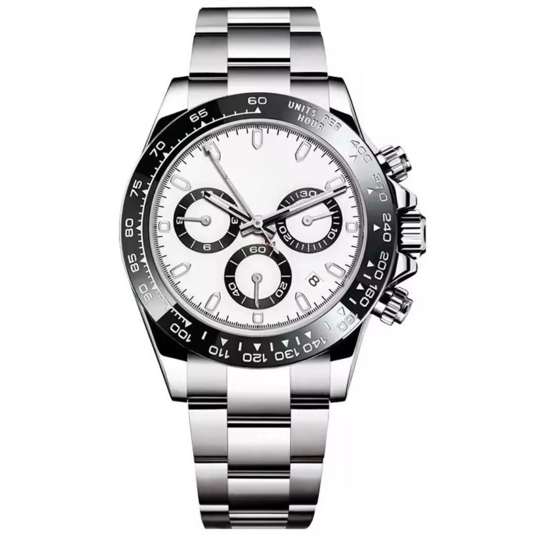 Ceramic Bezel Watch with Oyster Band