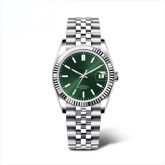 Green Dial Watch with Jubilee Band