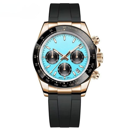 Turquoise Blue Watch with Rubber Band