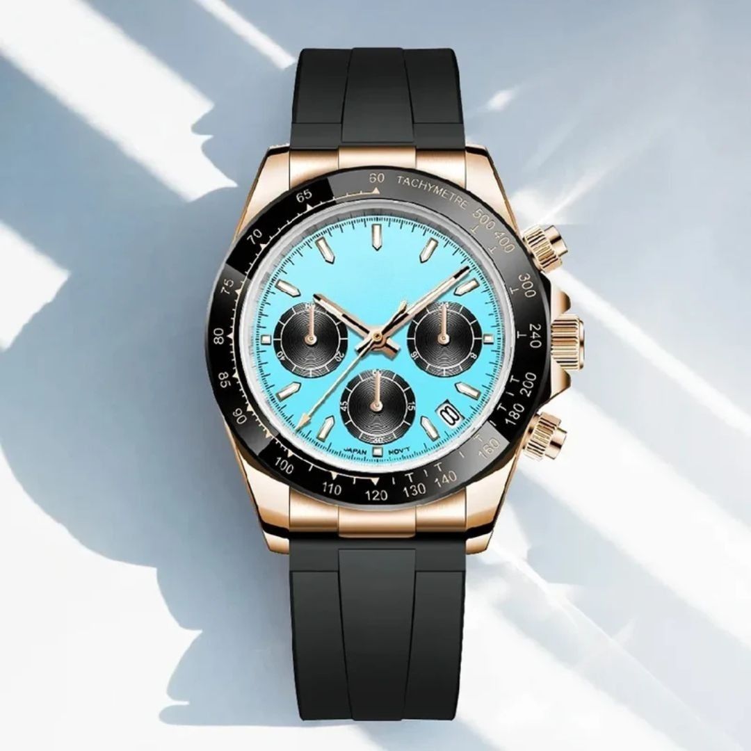 Turquoise Blue Watch with Rubber Band
