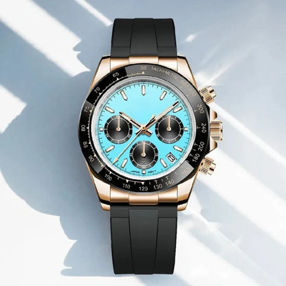 Turquoise Blue Watch with Rubber Band