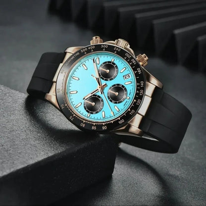 Turquoise Blue Watch with Rubber Band