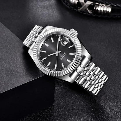 Black Dial Watch with Jubilee Band