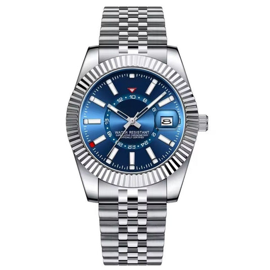 Blue Dial Watch with Jubilee Band