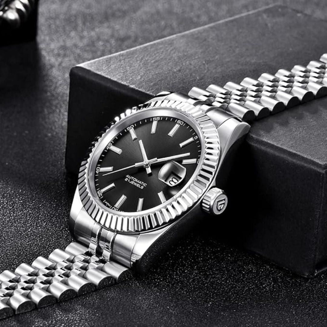 Black Dial Watch with Jubilee Band
